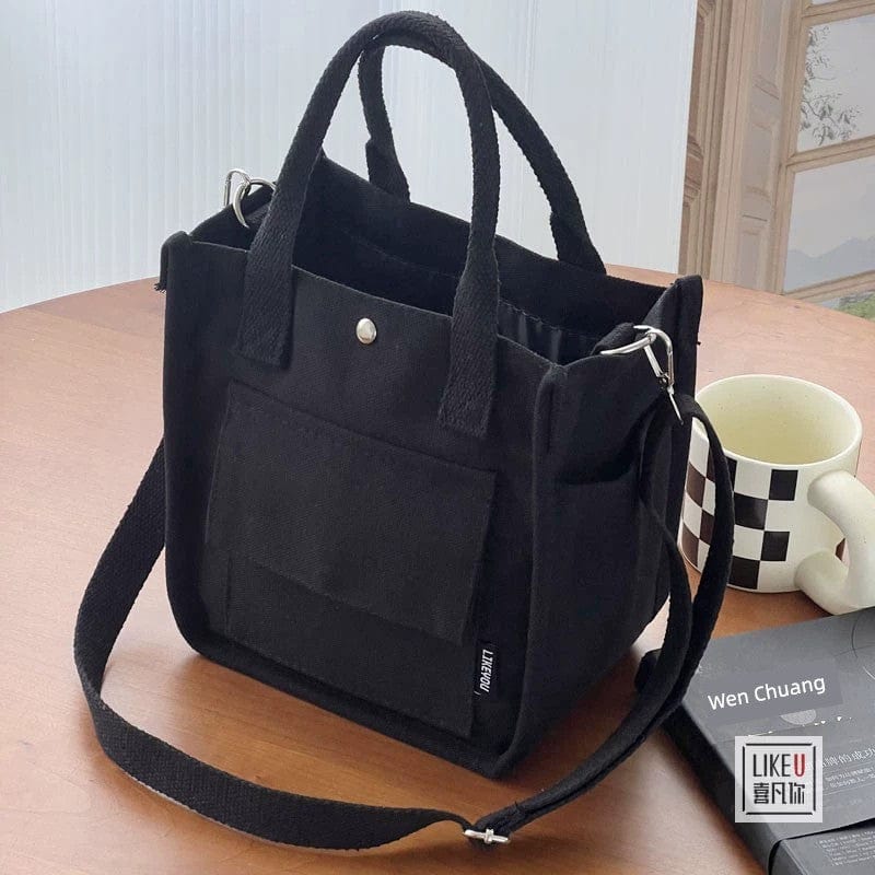 Original Design Three - Dimensional Multi - Pocket Tote Canvas Bag - SHOWLU FASHION STORE