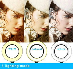 Overhead Tripod for Phone with Ring Light Desktop Cellphone Bracket for Video Shooting Table Mobile Mount for Filming Recording - SHOWLU FASHION STORE