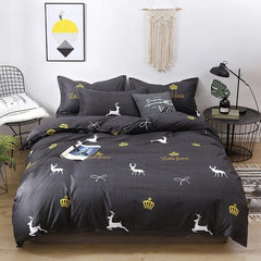 Palm Leaf Comforter Cover Black and White Bedding Set for Kids Teens Adult Women, Leaves Duvet Covers Reversible Quilt Cover Set - SHOWLU FASHION STORE