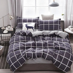 Palm Leaf Comforter Cover Black and White Bedding Set for Kids Teens Adult Women, Leaves Duvet Covers Reversible Quilt Cover Set - SHOWLU FASHION STORE