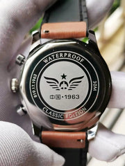 Pilot 1963 Watch Multifunctional Luminous Quartz Flight Aviation Men 1901 Chronometer Unique Retro Tough Guy Military Wistwatch - SHOWLU FASHION STORE