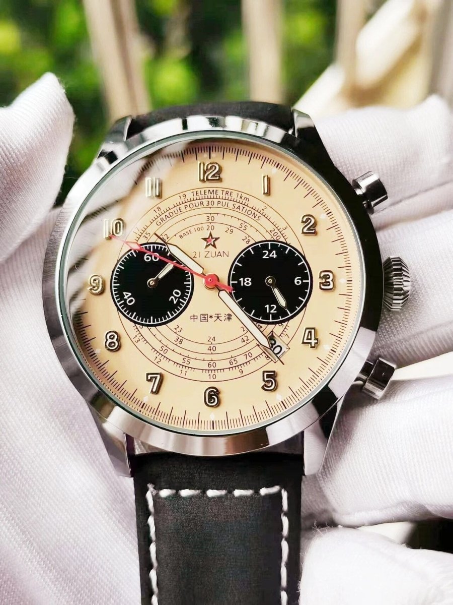 Pilot 1963 Watch Multifunctional Luminous Quartz Flight Aviation Men 1901 Chronometer Unique Retro Tough Guy Military Wistwatch - SHOWLU FASHION STORE