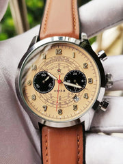 Pilot 1963 Watch Multifunctional Luminous Quartz Flight Aviation Men 1901 Chronometer Unique Retro Tough Guy Military Wistwatch - SHOWLU FASHION STORE