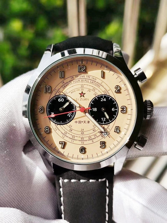Pilot 1963 Watch Multifunctional Luminous Quartz Flight Aviation Men 1901 Chronometer Unique Retro Tough Guy Military Wistwatch - SHOWLU FASHION STORE
