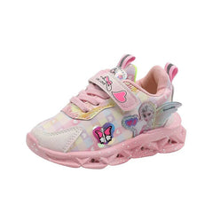 Pink Elsa Princess Baby Girls Sneaker Cartoon Fashion Children's Shoes Spring Autumn Kids Led Lighting Sports Sneakers - SHOWLU FASHION STORE