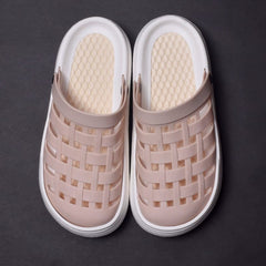 Platform Coros Shoes Women's Black Non Slip Nurse Closed Toe Sandals Outdoor Water Office Half Sandals - SHOWLU FASHION STORE
