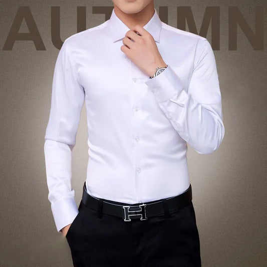 Plus Size 5XL 2024 New Men's Luxury Shirts Wedding Dress Long Sleeve Shirt Silk Tuxedo Shirt Men Mercerized Cotton Shirt - SHOWLU FASHION STORE