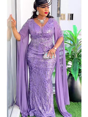 Plus Size African Party Dresses for Women Dashiki Ankara Sequin Wedding Evening Gown Sexy Bodycon Maxi Long Dress Africa Clothes - SHOWLU FASHION STORE