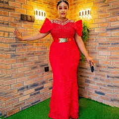 Plus Size Evening Dresses for Women African Luxury Sequin Gown Elegant Turkey Wedding Party Long Dress Ankara Ladies Clothing - SHOWLU FASHION STORE
