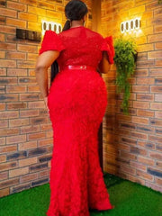 Plus Size Evening Dresses for Women African Luxury Sequin Gown Elegant Turkey Wedding Party Long Dress Ankara Ladies Clothing - SHOWLU FASHION STORE