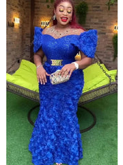 Plus Size Evening Dresses for Women African Luxury Sequin Gown Elegant Turkey Wedding Party Long Dress Ankara Ladies Clothing - SHOWLU FASHION STORE