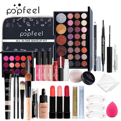 POPFEEL All In One Makeup Kit for Women Full Kit Set, All in One Makeup Sets Include Eyebrow Eyeliner Eyeshadow - SHOWLU FASHION STORE