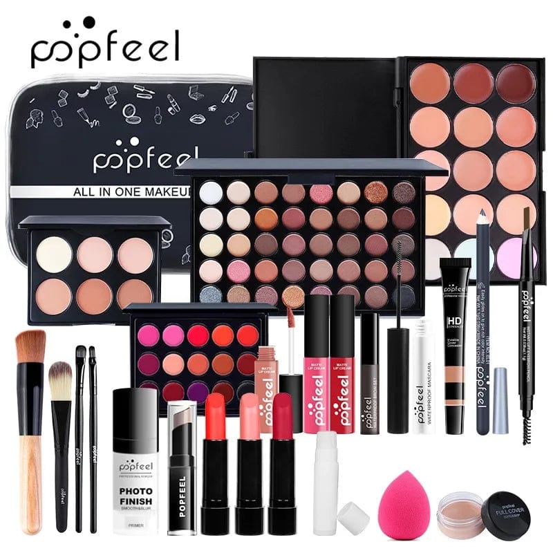 POPFEEL All In One Makeup Kit for Women Full Kit Set, All in One Makeup Sets Include Eyebrow Eyeliner Eyeshadow - SHOWLU FASHION STORE