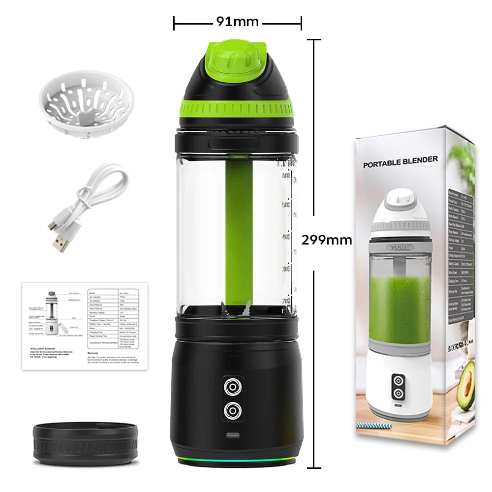 Portable Blender 700ML Electric Juicer machine Fruit Mixer USB Rechargeable Milkshake Smoothie Mini Blender kitchen acceesories - SHOWLU FASHION STORE