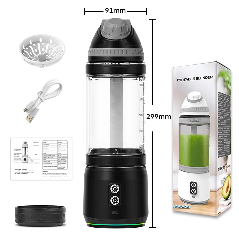 Portable Blender 700ML Electric Juicer machine Fruit Mixer USB Rechargeable Milkshake Smoothie Mini Blender kitchen acceesories - SHOWLU FASHION STORE