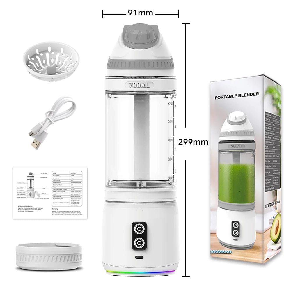 Portable Blender 700ML Electric Juicer machine Fruit Mixer USB Rechargeable Milkshake Smoothie Mini Blender kitchen acceesories - SHOWLU FASHION STORE