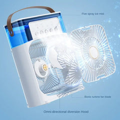 Portable Humidifier Fan AIr Conditioner Household Small Air Cooler Hydrocooling Portable Air Adjustment For Office 3 Speed Fan - SHOWLU FASHION STORE