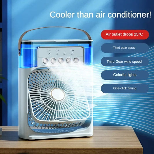 Portable Humidifier Fan AIr Conditioner Household Small Air Cooler Hydrocooling Portable Air Adjustment For Office 3 Speed Fan - SHOWLU FASHION STORE