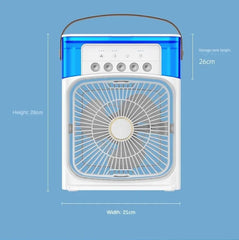 Portable Humidifier Fan AIr Conditioner Household Small Air Cooler Hydrocooling Portable Air Adjustment For Office 3 Speed Fan - SHOWLU FASHION STORE