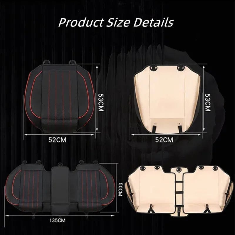 PU Leather Car Seat Cover Luxury Car Seat Protection Cushion Leg Support Extension Non - slip Mat Auto Accessories Universal Size - SHOWLU FASHION STORE