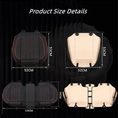 PU Leather Car Seat Cover Luxury Car Seat Protection Cushion Leg Support Extension Non - slip Mat Auto Accessories Universal Size - SHOWLU FASHION STORE