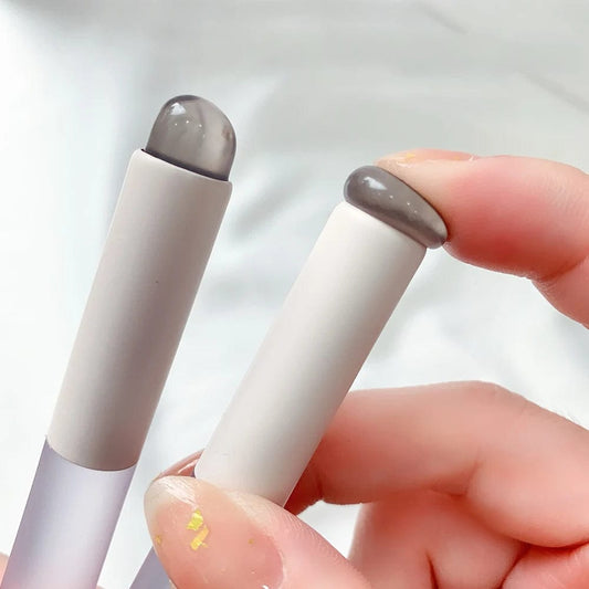 Q Soft Silicone Lip Brush With Dust Proof Cover Round Head Lipstick Applicator Lip Cosmetic Tool Multi - use Eyeshadow Brush - SHOWLU FASHION STORE
