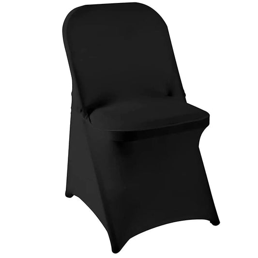 READOR 100Pcs stretch party banquet chair slipcovers black wedding spandex folding chair cover for weddings - SHOWLU FASHION STORE