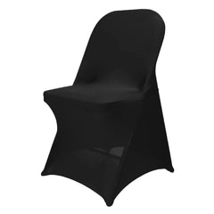 READOR 100Pcs stretch party banquet chair slipcovers black wedding spandex folding chair cover for weddings - SHOWLU FASHION STORE