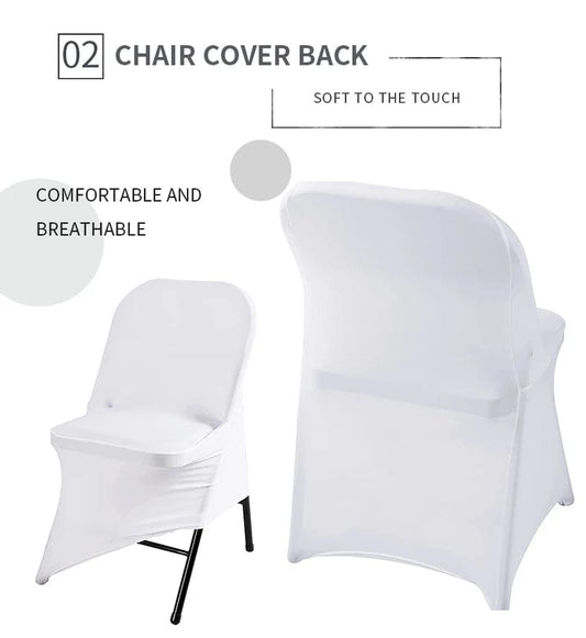 READOR 100Pcs stretch party banquet chair slipcovers black wedding spandex folding chair cover for weddings - SHOWLU FASHION STORE