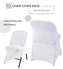 READOR 100Pcs stretch party banquet chair slipcovers black wedding spandex folding chair cover for weddings - SHOWLU FASHION STORE