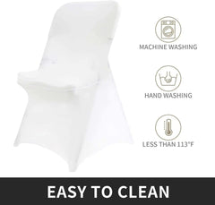 READOR 100Pcs stretch party banquet chair slipcovers black wedding spandex folding chair cover for weddings - SHOWLU FASHION STORE