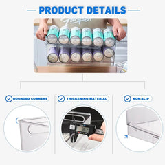 Refrigerator Organizer Bins 2 - layer Automatic Rolling Beverage Soda Can Storage Box for Fridge Beverage Organizer for Beer Soda - SHOWLU FASHION STORE