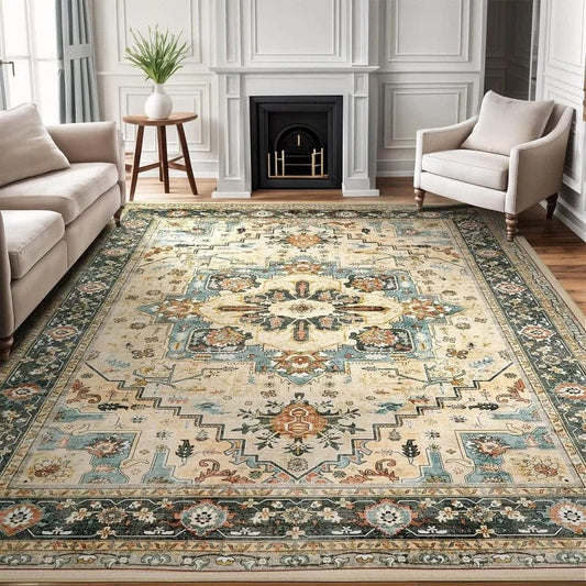 Retro Light Luxury Decorate Living Room Carpet National Style Bedroom Soft Mat Large Area Coffee Table Fluffy Rug Ковер Tapis 러그 - SHOWLU FASHION STORE