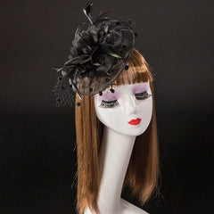 Retro Photo Studio Photography Barrettes Billycock Feather Headwear - SHOWLU FASHION STORE
