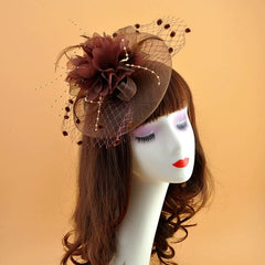 Retro Photo Studio Photography Barrettes Billycock Feather Headwear - SHOWLU FASHION STORE