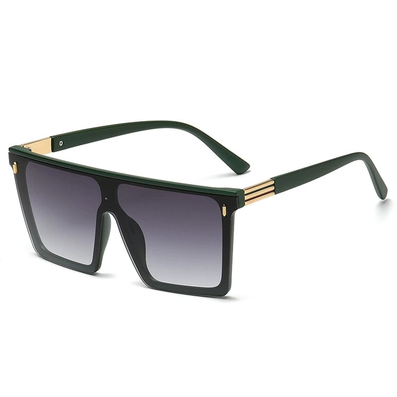 Retro Rectangular One - Piece Super Large Rim Sunglasses for a Slim Look - SHOWLU FASHION STORE
