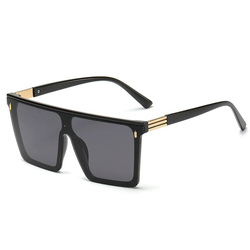 Retro Rectangular One - Piece Super Large Rim Sunglasses for a Slim Look - SHOWLU FASHION STORE