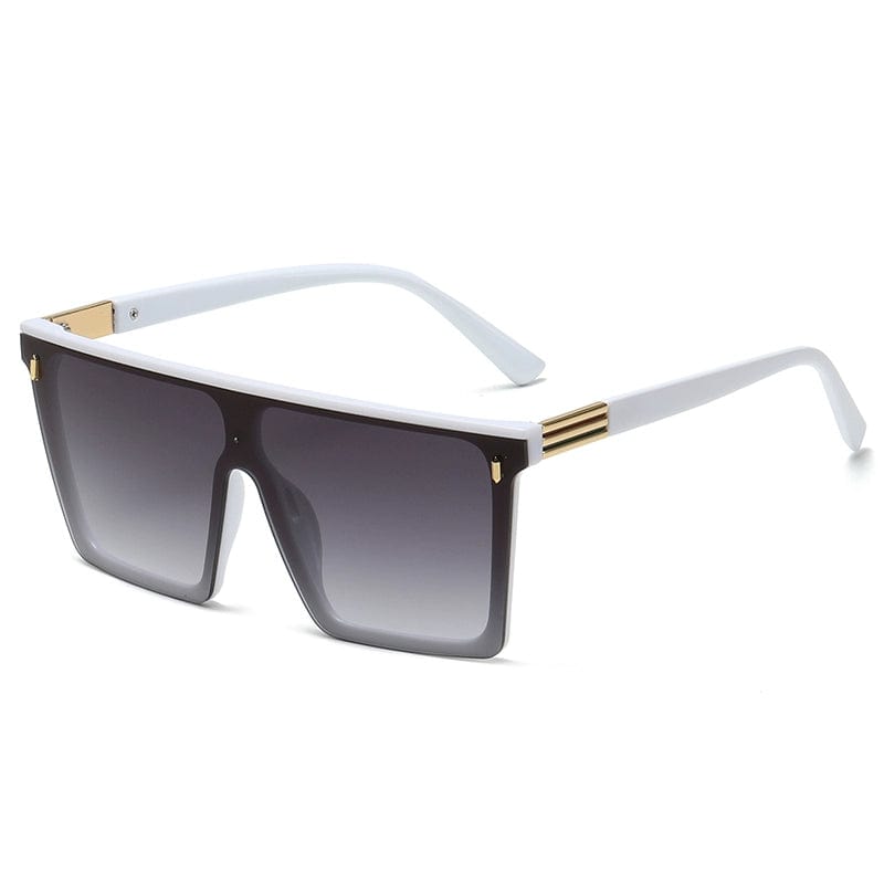 Retro Rectangular One - Piece Super Large Rim Sunglasses for a Slim Look - SHOWLU FASHION STORE