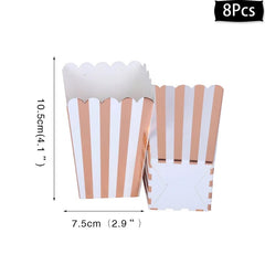 Rose Gold birthday Tableware Paper Towel Cup Plate tablecloth Disposable set Adult Birthday Party Decorations Wedding Tableware - SHOWLU FASHION STORE