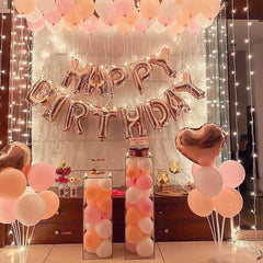 Rose Gold birthday Tableware Paper Towel Cup Plate tablecloth Disposable set Adult Birthday Party Decorations Wedding Tableware - SHOWLU FASHION STORE