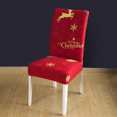 Santa Chair Covers for Dining Room Christmas Removable Slipcovers for Dining Chair Red Spandex Kitchen Chair Slipcovers Set - SHOWLU FASHION STORE