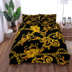Seamless Chains Baroque Pattern Bohemian Bedding Set Small Single Twin Double Queen King Cal King Size Bed Linen Set - SHOWLU FASHION STORE