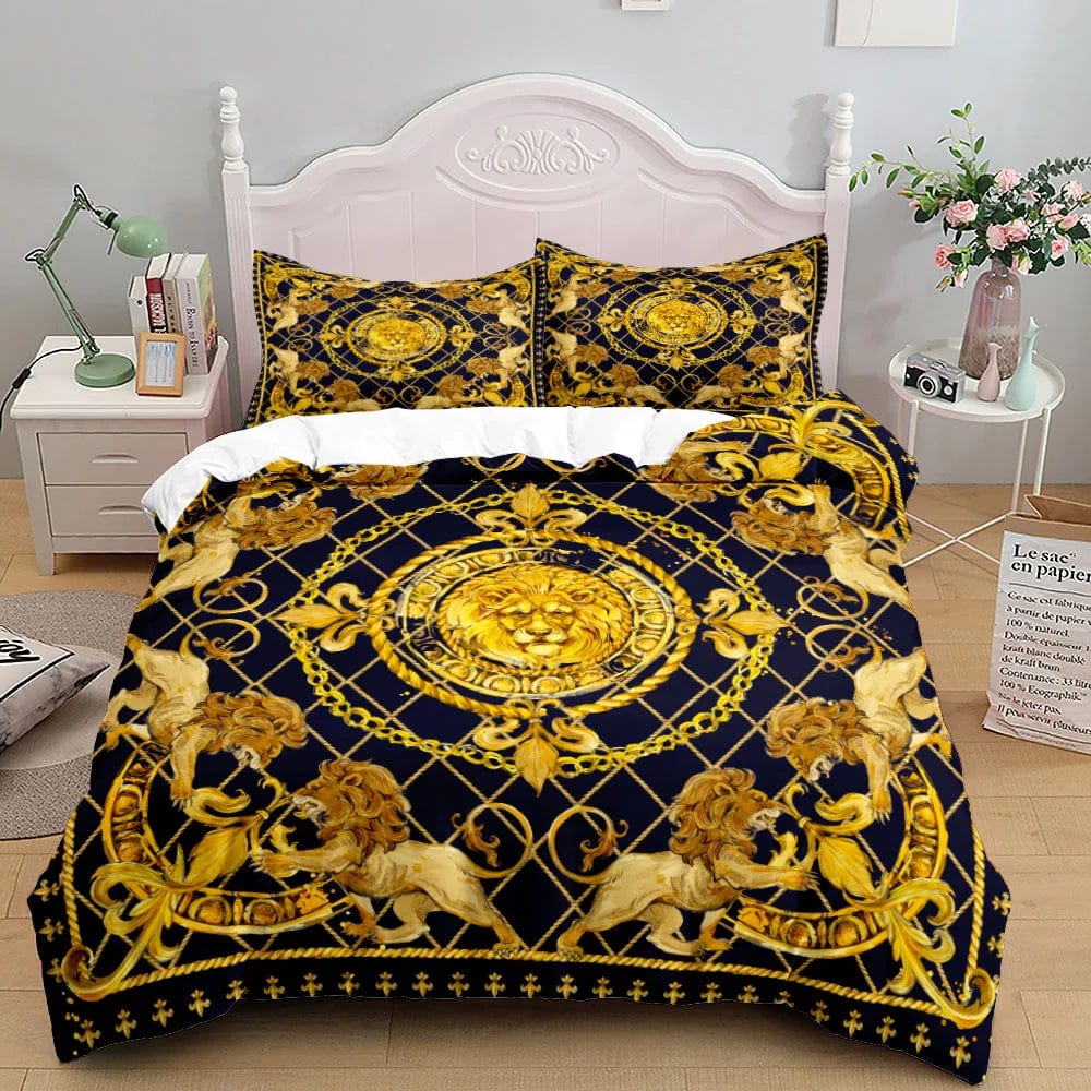Seamless Chains Baroque Pattern Bohemian Bedding Set Small Single Twin Double Queen King Cal King Size Bed Linen Set - SHOWLU FASHION STORE