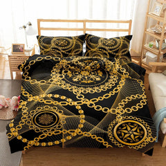 Seamless Chains Baroque Pattern Bohemian Bedding Set Small Single Twin Double Queen King Cal King Size Bed Linen Set - SHOWLU FASHION STORE