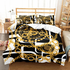 Seamless Chains Baroque Pattern Bohemian Bedding Set Small Single Twin Double Queen King Cal King Size Bed Linen Set - SHOWLU FASHION STORE