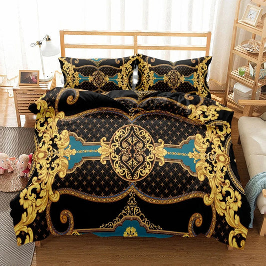 Seamless Chains Baroque Pattern Bohemian Bedding Set Small Single Twin Double Queen King Cal King Size Bed Linen Set - SHOWLU FASHION STORE