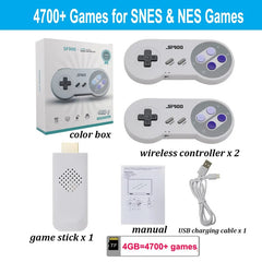 SF900 Consola for Super Nintendo 16 Bit Game Stick 4700 Retro Games HD Video Game Consoles for NES SNES Wireless Controller - SHOWLU FASHION STORE