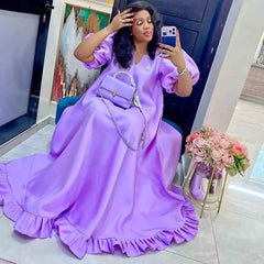 Shiny Riche African Clothing Wedding Daily Party Dashiki Robe Boubou Clothing Silk Soft And Skin Friendly Long Dresses Riche - SHOWLU FASHION STORE