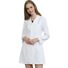 Silky Lab Coats Pharmacy Robe Anti - static Consultation Coat Tab - Waist Women Men Dual - function Dentist Uniform 501/701 - SHOWLU FASHION STORE