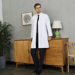 Silky Lab Coats Pharmacy Robe Anti - static Consultation Coat Tab - Waist Women Men Dual - function Dentist Uniform 501/701 - SHOWLU FASHION STORE